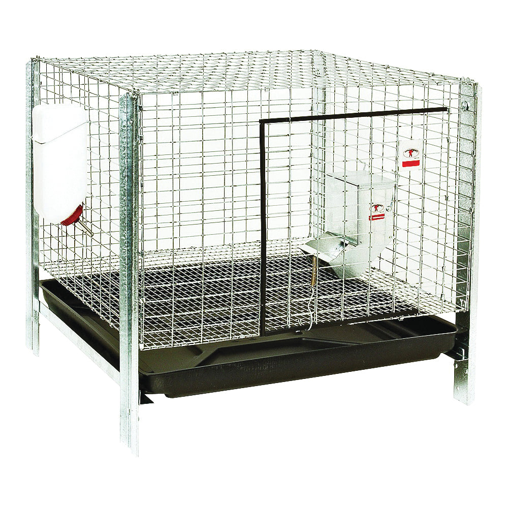 Pet Lodge RHCK1 Rabbit Hutch Kit, 24 in W, 24 in D, 16 in H, Steel, Galvanized