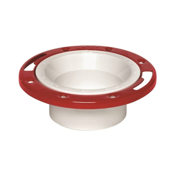 Oatey 43513 Closet Flange, 3, 4 in Connection, PVC, White, For: 3 in, 4 in Pipes