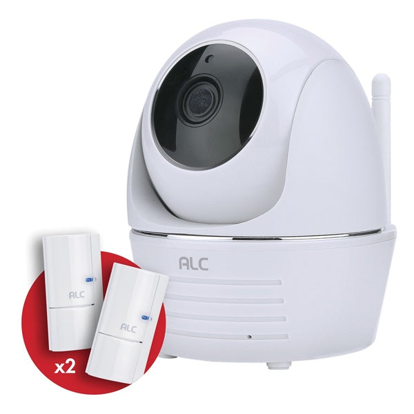 ALC AWF33-S2 Wi-Fi Security Camera, 90 deg View, 1080 pixel Resolution, Night Vision: 35 ft, White, Wall Mounting