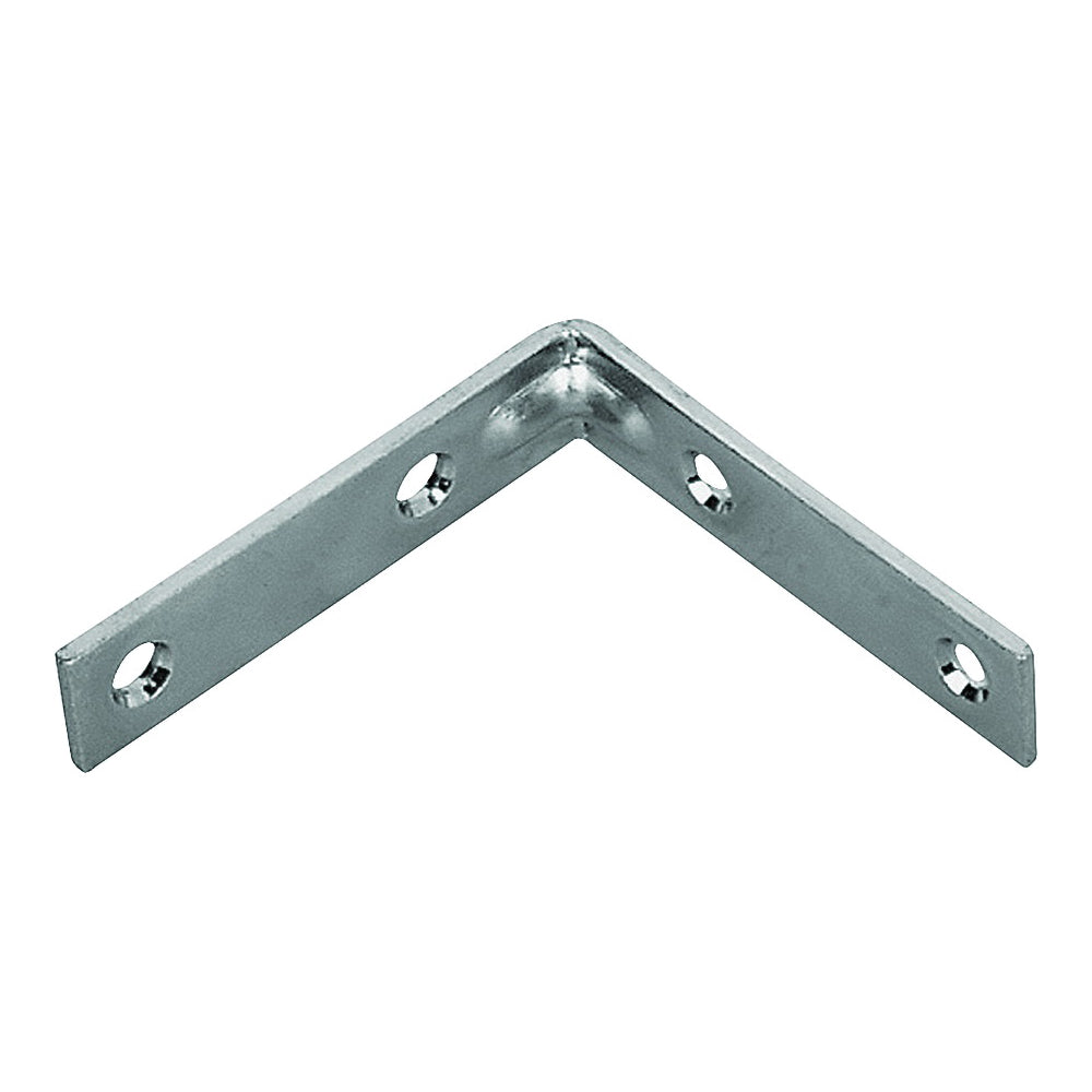 Prosource CB-B02-C4PS Corner Brace, 2 in L, 2 in W, 5/8 in H, Steel, Zinc-Plated, 1.8 mm Thick Material