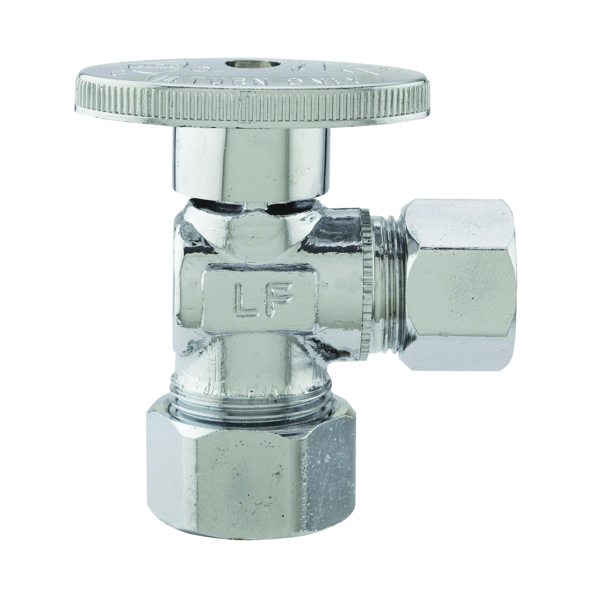 Plumb Pak PP62-1PCLF Shut-Off Valve, 5/8 x 1/2 in Connection, Compression, Brass Body