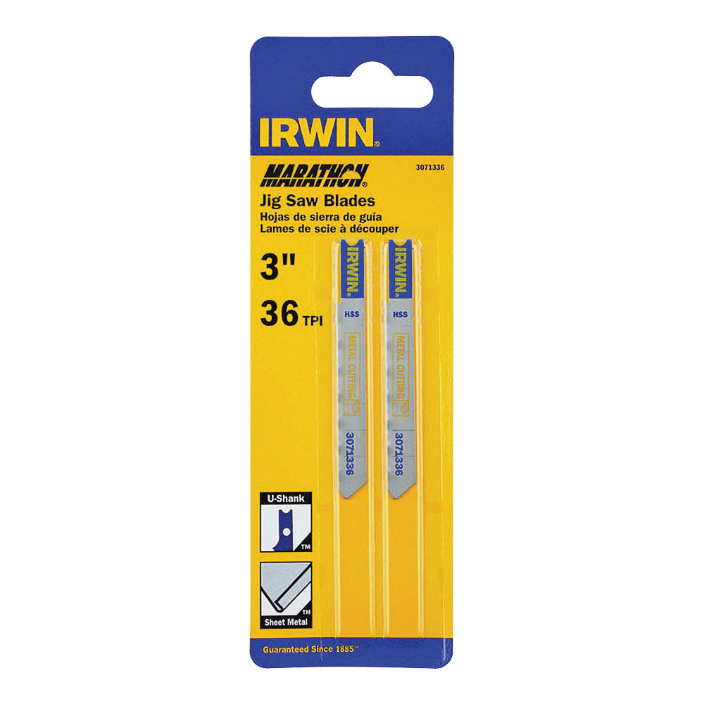 IRWIN 3071336 Jig Saw Blade, 3-1/4 in L, 36 TPI