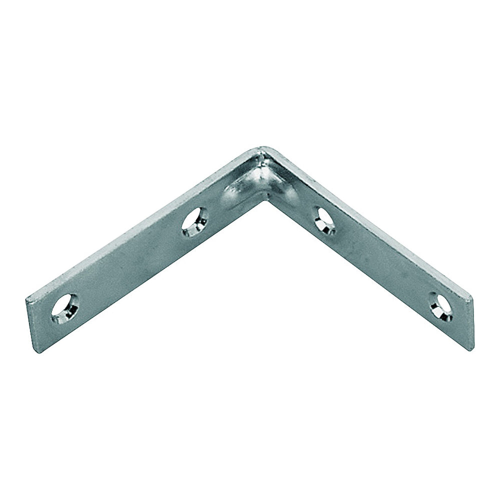 Prosource CB-S015-C4PS Corner Brace, 1-1/2 in L, 1-1/2 in W, 1/2 in H, Steel, Bright Brass, 1.8 mm Thick Material