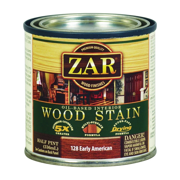 ZAR 12806 Wood Stain, Early American, Liquid, 0.5 pt, Can