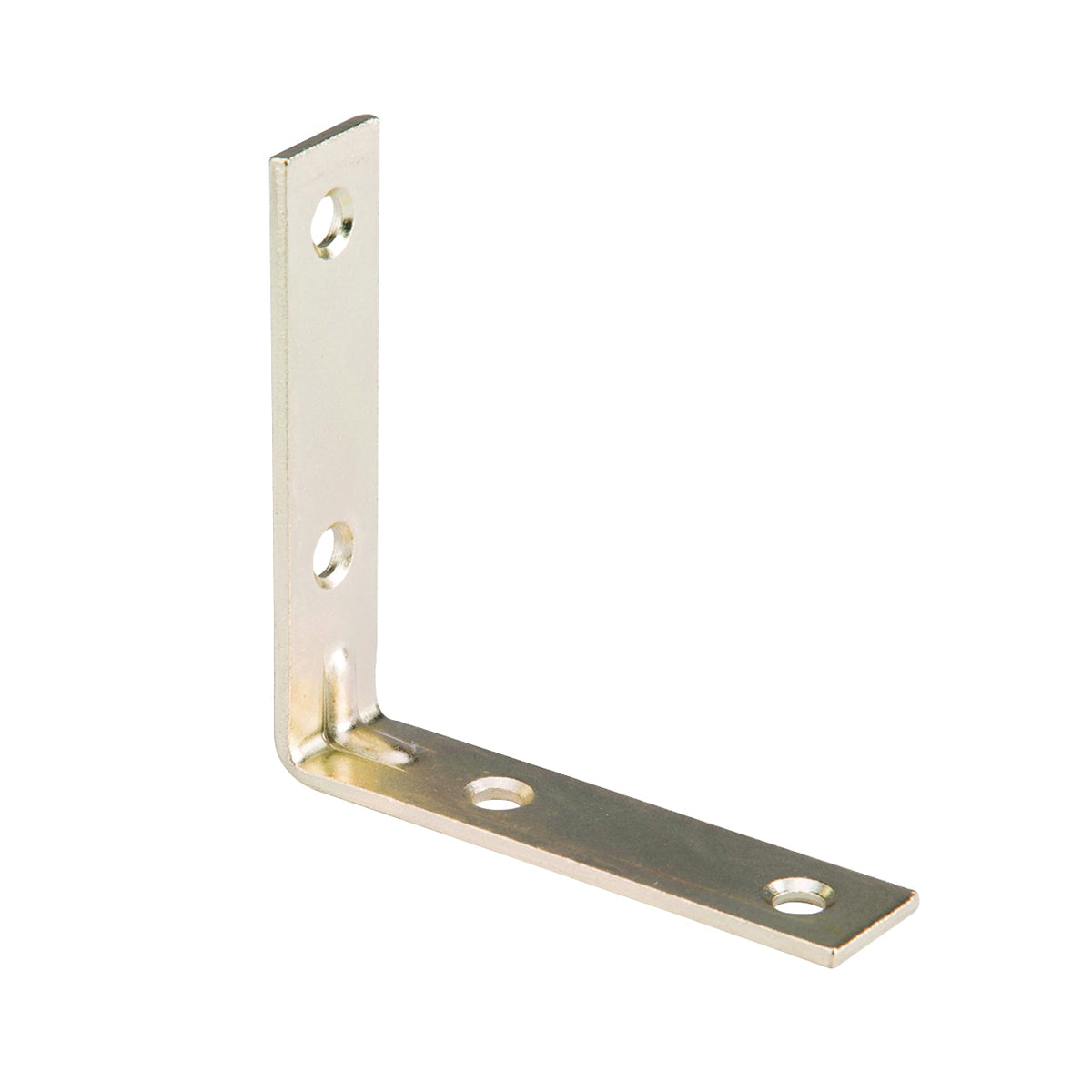 Prosource CB-S03-C4PS Corner Brace, 3 in L, 3 in W, 3/4 in H, Steel, Bright Brass, 2.6 mm Thick Material