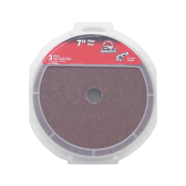 Gator 3082 Fiber Disc, 7 in Dia, 50 Grit, Coarse, Aluminum Oxide Abrasive, Fiber Backing
