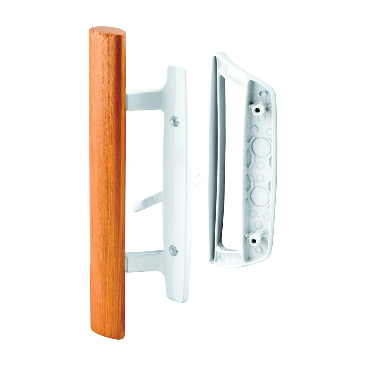 Prime-Line C 1204 Door Pull Set, 2-1/8 in W, 1-13/16 in D, Wood, Painted