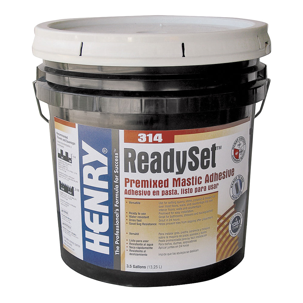 HENRY 12255 Mastic Adhesive, Off-White, 1 qt Container