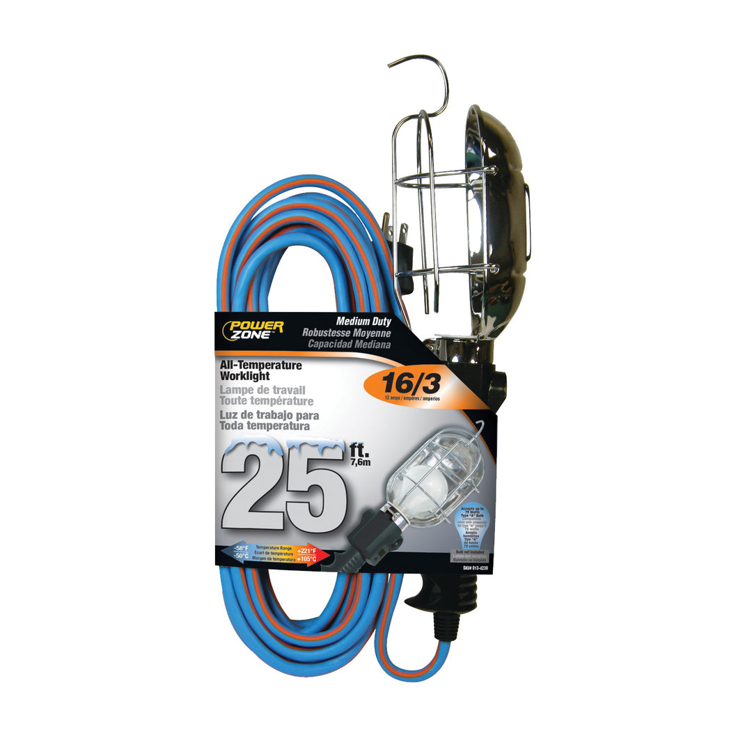 PowerZone ORTL020625 Work Light, 12 A, 125 V, Blue