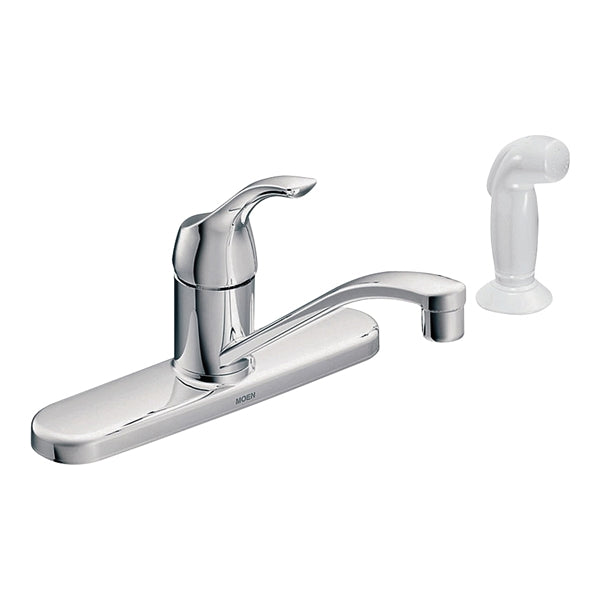 Moen Adler Series CA87551 Kitchen Faucet, 1.5 gpm, 1-Faucet Handle, Stainless Steel, Chrome Plated, Deck Mounting