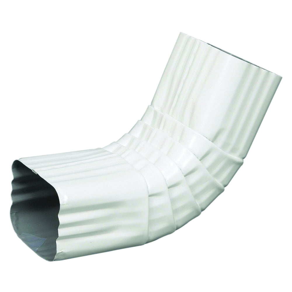 Amerimax 47264 Gutter Front Elbow, Aluminum, White