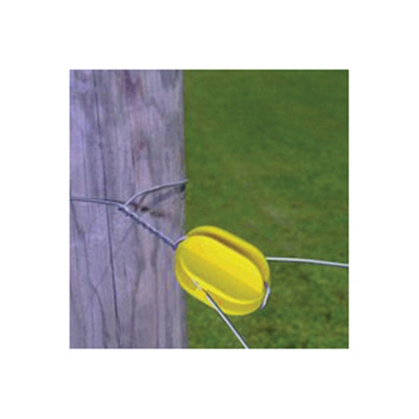 Zareba Fi-Shock ICY-FS Corner Post Insulator, 9 to 22 ga Fence Wire, Aluminum/Steel, Plastic, Yellow