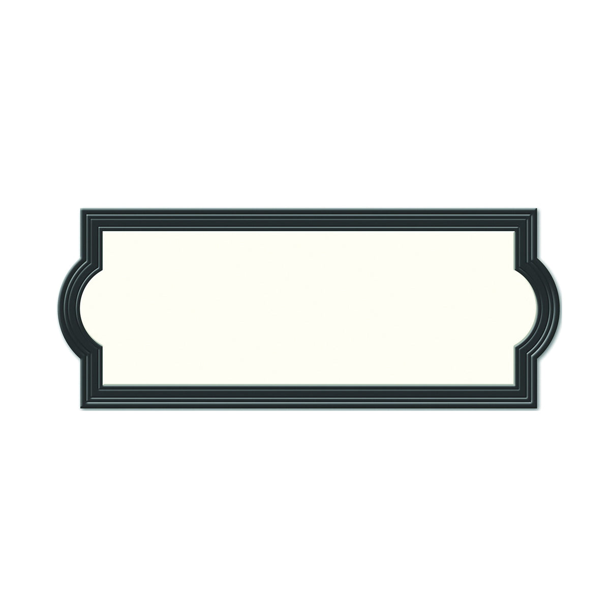 HY-KO AK-460 Address Plaque, Rectangular, Plastic, Black