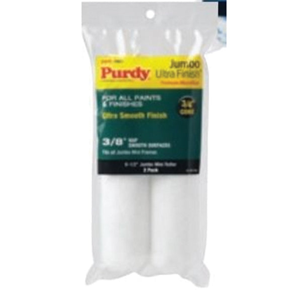 Purdy Ultra Finish 14G626052 Jumbo Mini Roller Cover, 3/8 in Thick Nap, 6-1/2 in L, Microfiber Cloth Cover