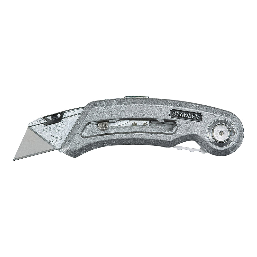 STANLEY 10-813 Utility Knife, 2-7/16 in L Blade, 2 in W Blade, Carbon Steel Blade, Ergonomic Handle, Gray Handle