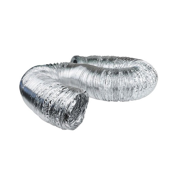 DUNDAS JAFINE AF425 Flexible Duct, 25 ft L, Aluminum, Silver