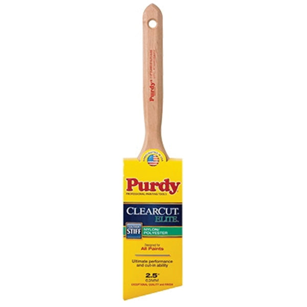 Purdy Clearcut Elite 144152830 Trim Brush, 3 in W, Nylon/Polyester Bristle, Fluted Handle