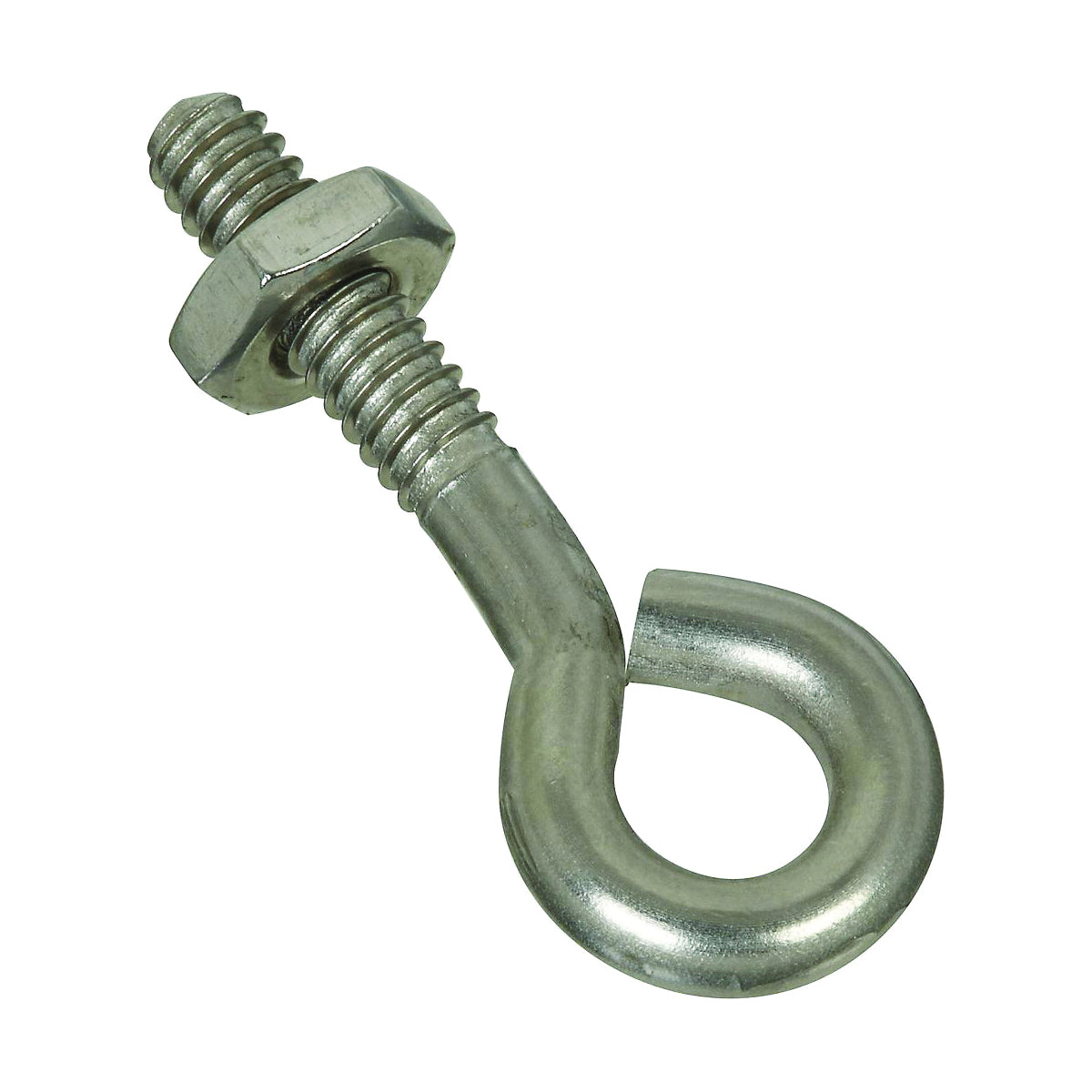 National Hardware N221-556 Eye Bolt, #10-24 Thread, 3/4 in L Thread, 0.28 in ID Dia Eye, 0.91 in L Shank