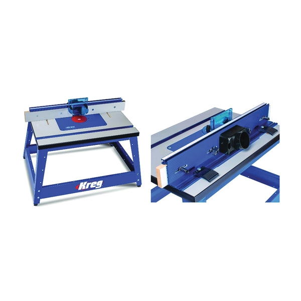 Kreg PRS2100 Benchtop Router Table, 20 in W Stand, 28-1/4 in D Stand, 20-1/4 in H Stand, Fiberboard