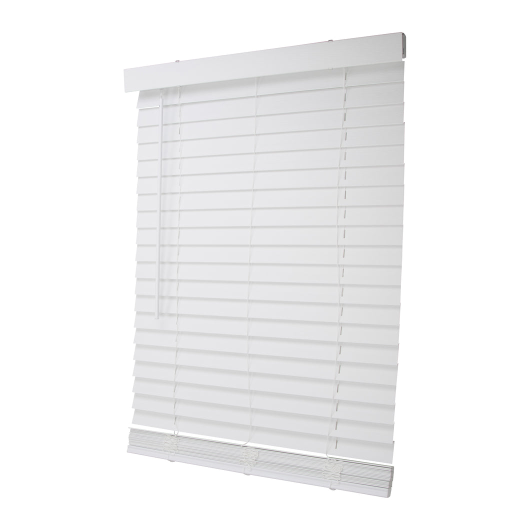 Simple Spaces FWMB-9 Blind, 64 in L, 27 in W, Faux Wood, White