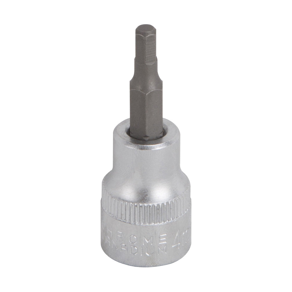 Vulcan Hex Bit Socket, Chrome, 4 mm, 3/8 in Drive, 1-7/8 in OAL