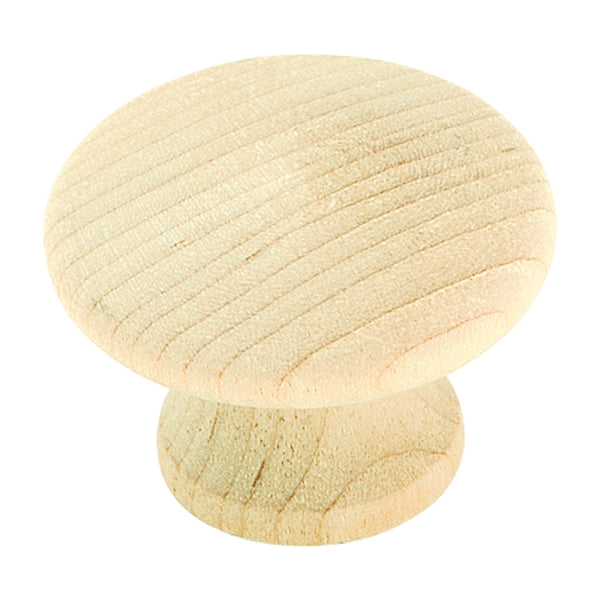 Amerock Allison Value Series BP811WD Cabinet Knob, 15/16 in Projection, Wood