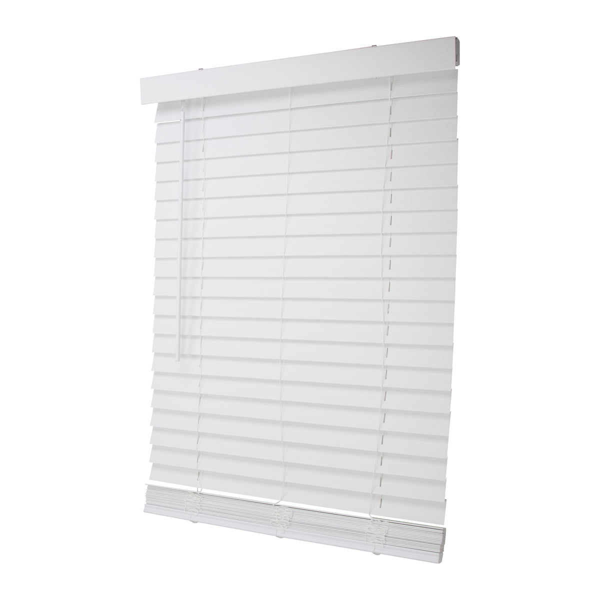 Simple Spaces FWMB-10 Blind, 64 in L, 29 in W, Faux Wood, White