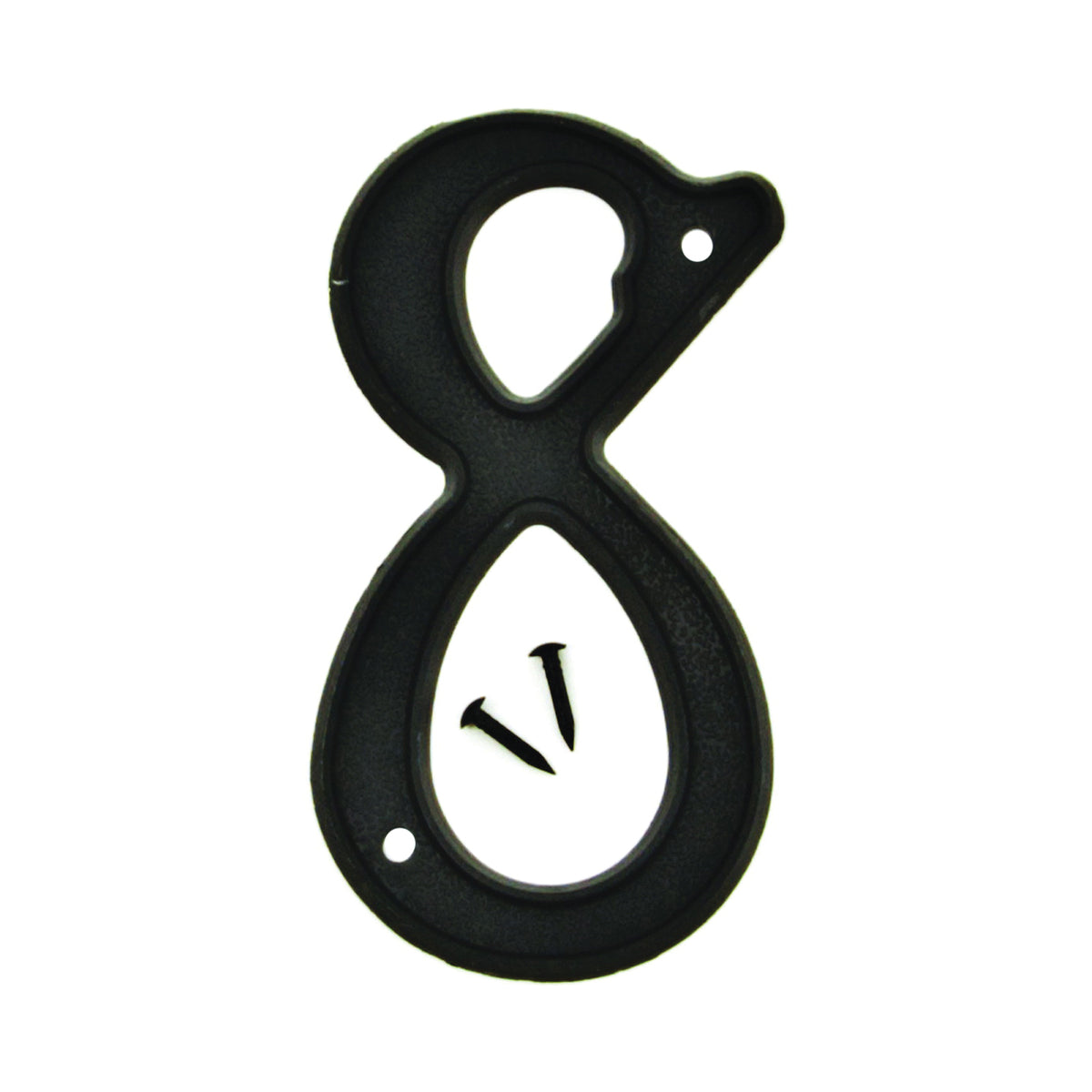 HY-KO PN-29/8 House Number, Character: 8, 4 in H Character, Black Character, Plastic