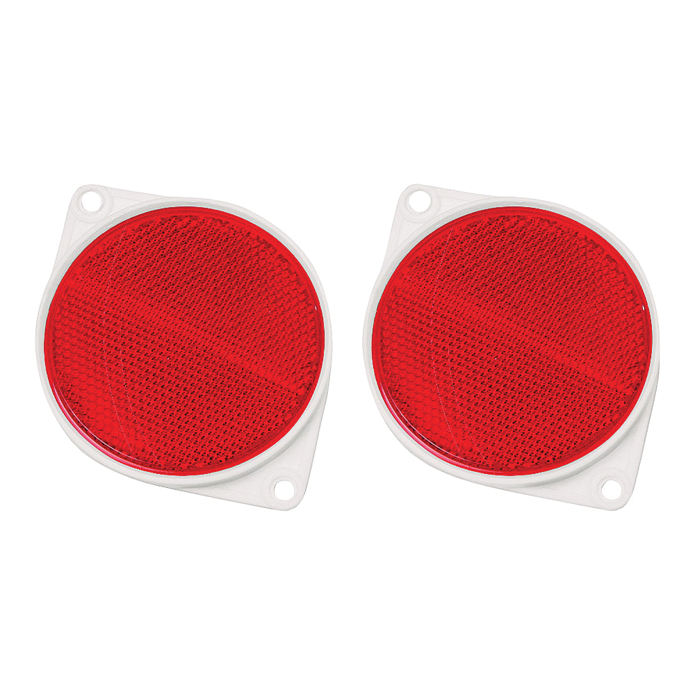 HY-KO CDRF-3R Carded Reflector, 9.63 in L Post, Red Reflector