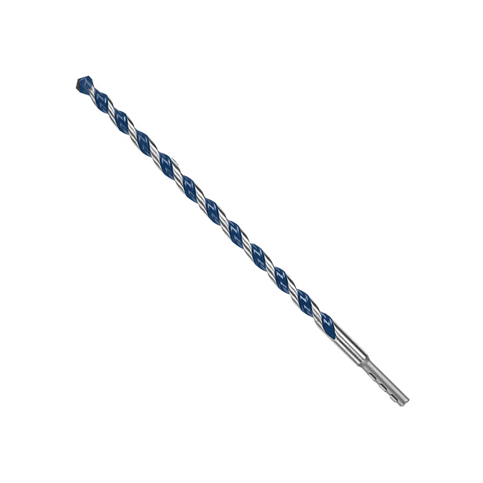 Bosch BlueGranite Turbo HCBG18T Hammer Drill Bit, 1/2 in Dia, 12 in OAL, Milled Flute, 2-Flute, 5/16 in Dia Shank