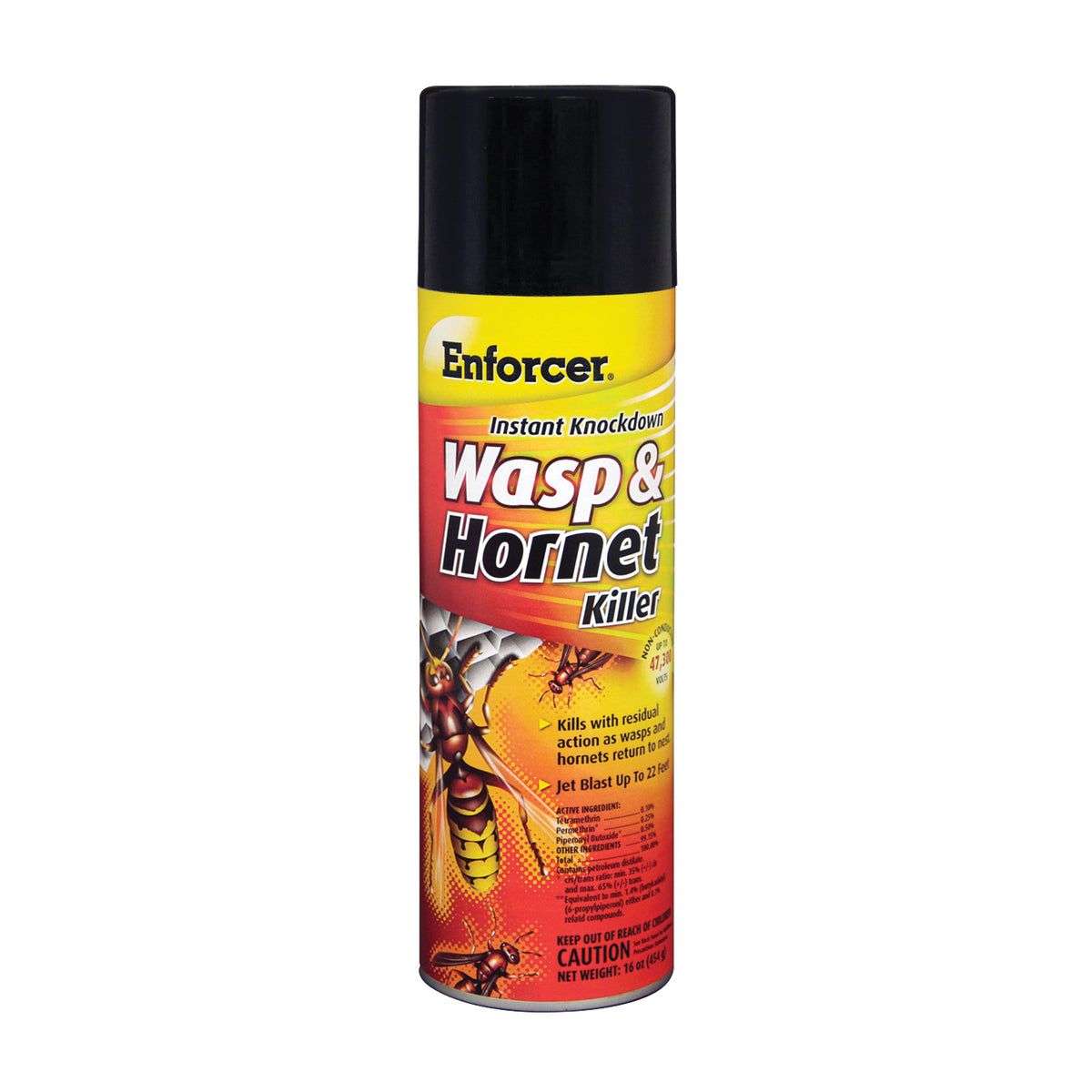Enforcer EWHIK16 Wasp and Hornet Killer, Gas, Spray Application, 16 oz Aerosol Can