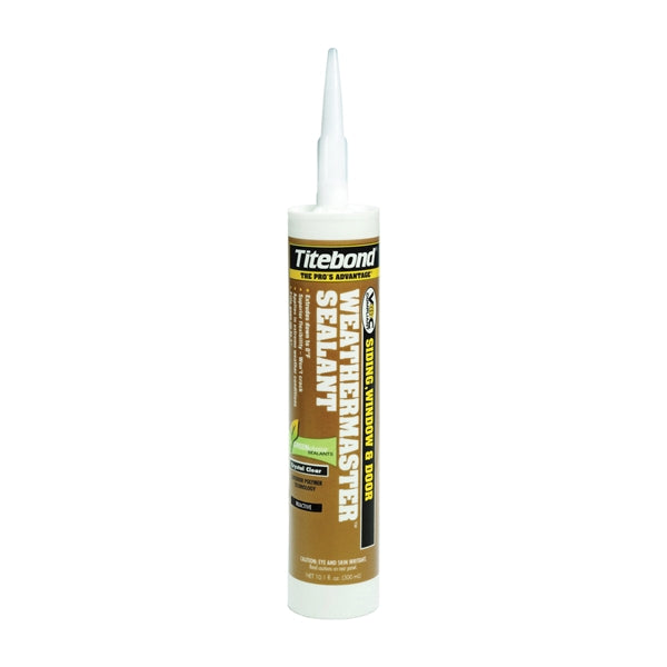 Titebond WeatherMaster 43991 Sealant, Crystal Clear, -75 to 250 deg F, 10.1 oz Cartridge