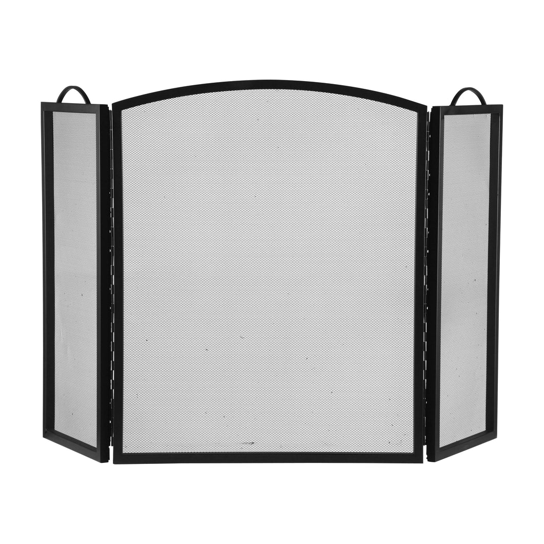 Simple Spaces CPO90505BK3L 3-Panel Fireplace Screen, Black