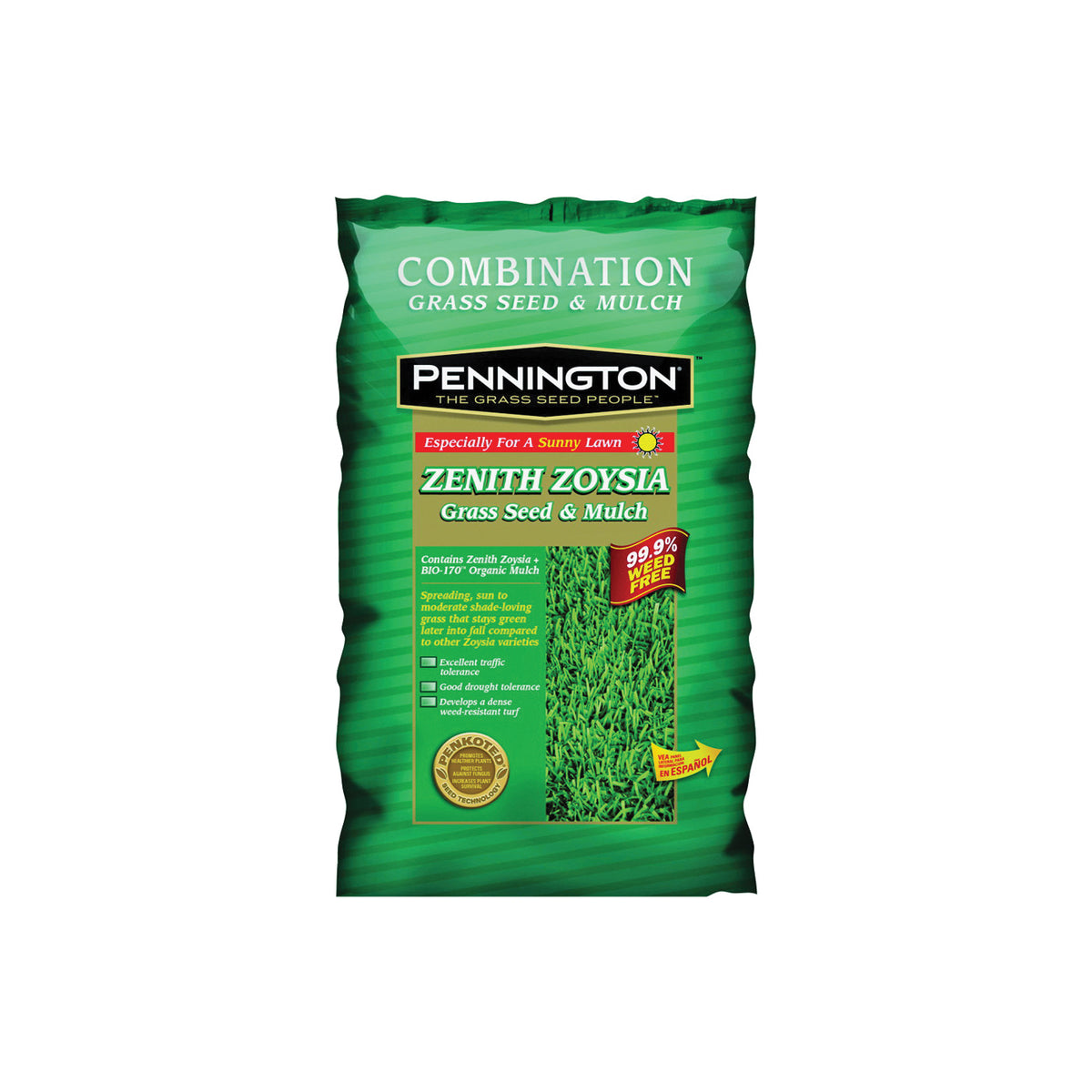 Pennington 100082871 Grass Seed and Mulch, 5 lb Bag