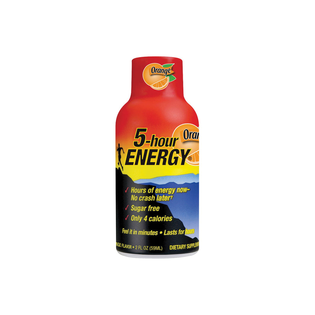 5-hour ENERGY 318120 Sugar-Free Energy Drink, Liquid, Orange Flavor, 1.93 oz Bottle
