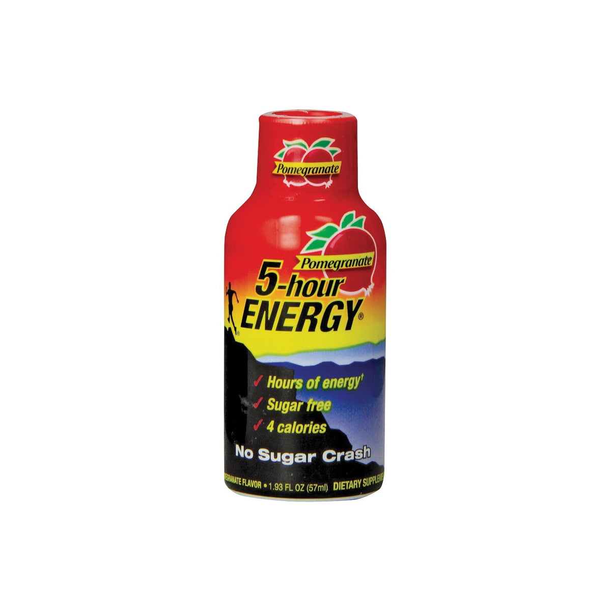 5-hour ENERGY 818125 Sugar-Free Energy Drink, Liquid, Pomegranate Flavor, 1.93 oz Bottle