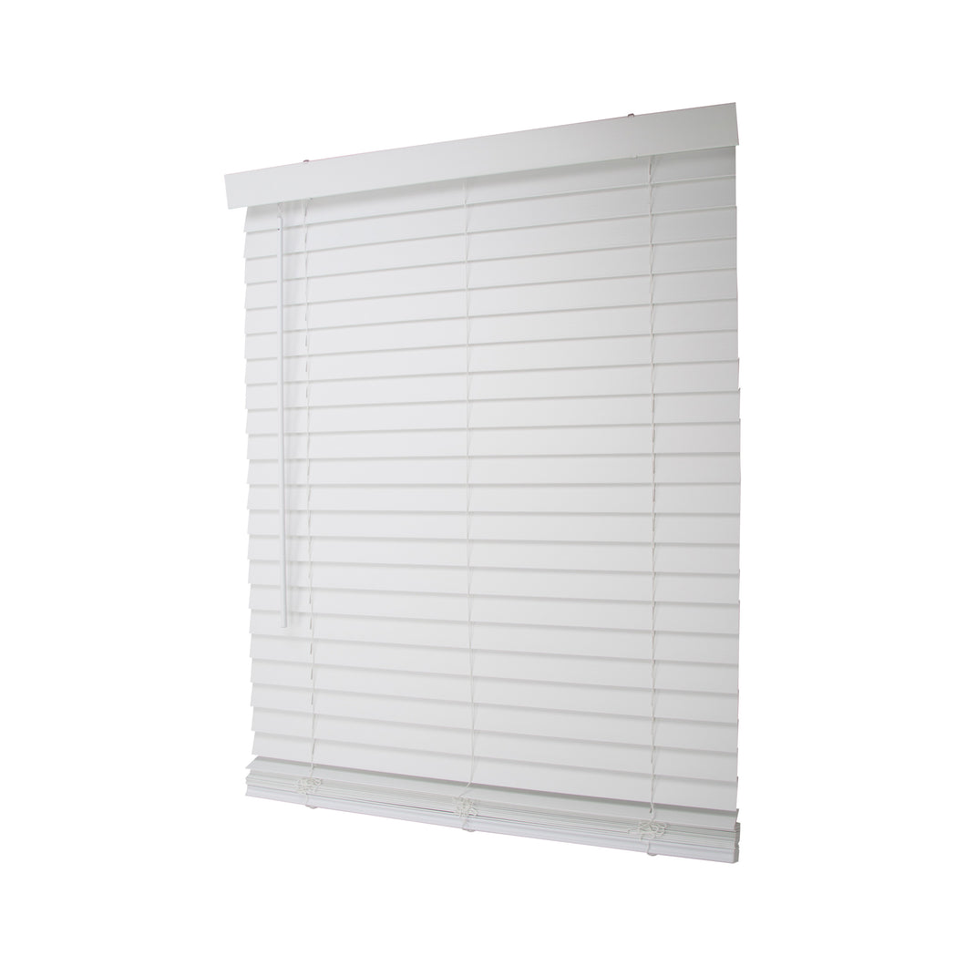 Simple Spaces FWMB-13 Blind, 64 in L, 32 in W, Faux Wood, White