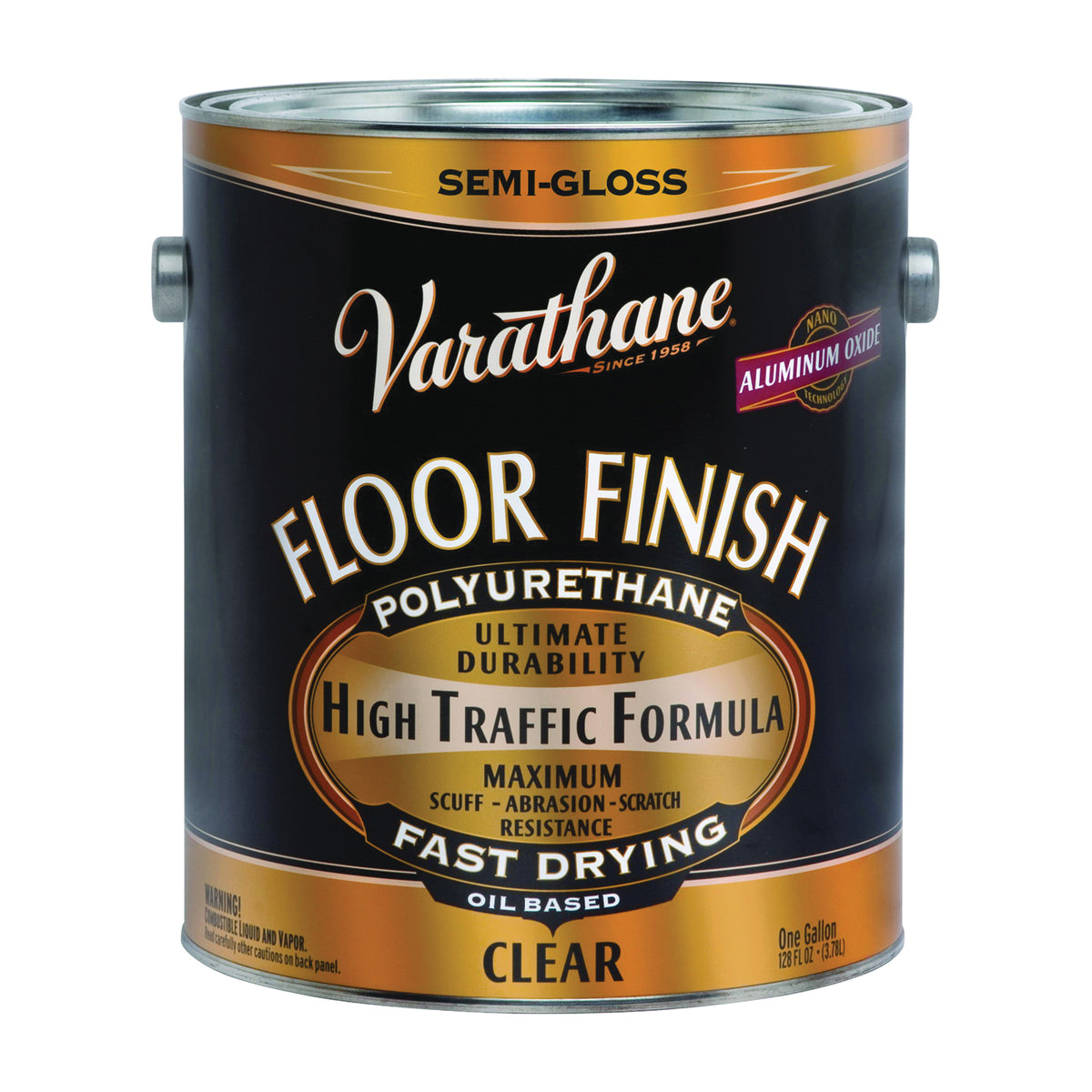 VARATHANE 214551 Premium Floor Finish Paint, Semi-Gloss, Liquid, 1 gal, Can