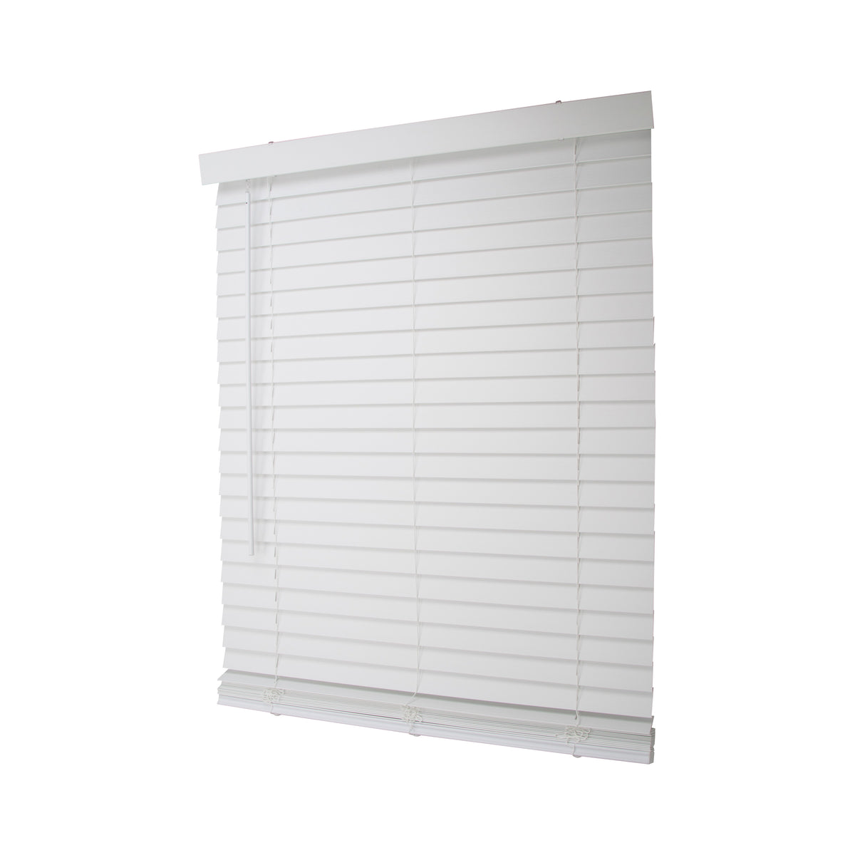 Simple Spaces FWMB-14 Blind, 64 in L, 34 in W, Faux Wood, White