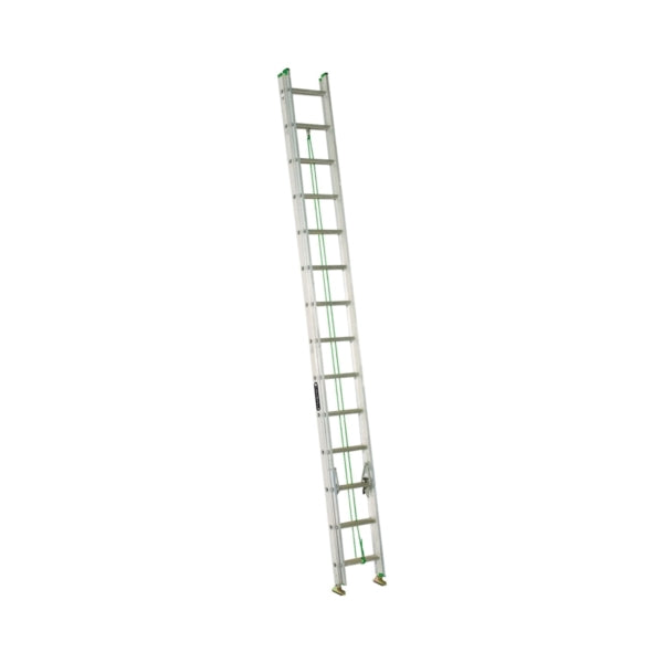 Louisville AE4228PG Extension Ladder, 225 lb, 28-Step, 1-1/2 in D Step, Aluminum