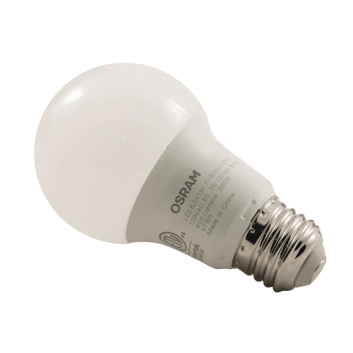 Sylvania 79284 LED Bulb, General Purpose, A19 Lamp, 60 W Equivalent, E26 Lamp Base, Frosted, Bright White Light