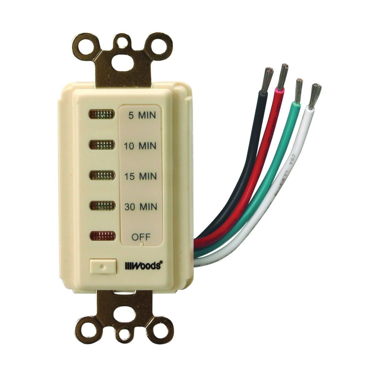 Woods 59720WD Countdown Timer, 15 A, 120 V, 1800 W, 5 to 30 min Time Setting, 24 On/Off Cycles Per Day Cycle