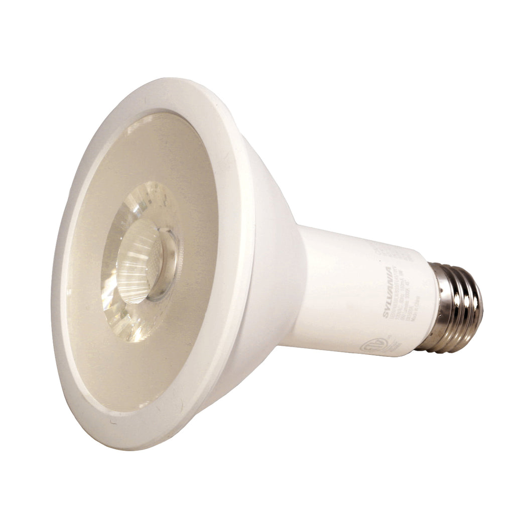 Sylvania 79280 LED Bulb, Flood/Spotlight, PAR30 Lamp, 65 W Equivalent, E26 Lamp Base, Clear, Warm White Light