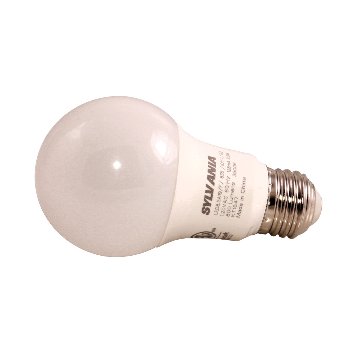 Sylvania 79704 LED Light Bulb, General Purpose, A19 Lamp, 60 W Equivalent, E26 Lamp Base, Frosted, Bright White Light