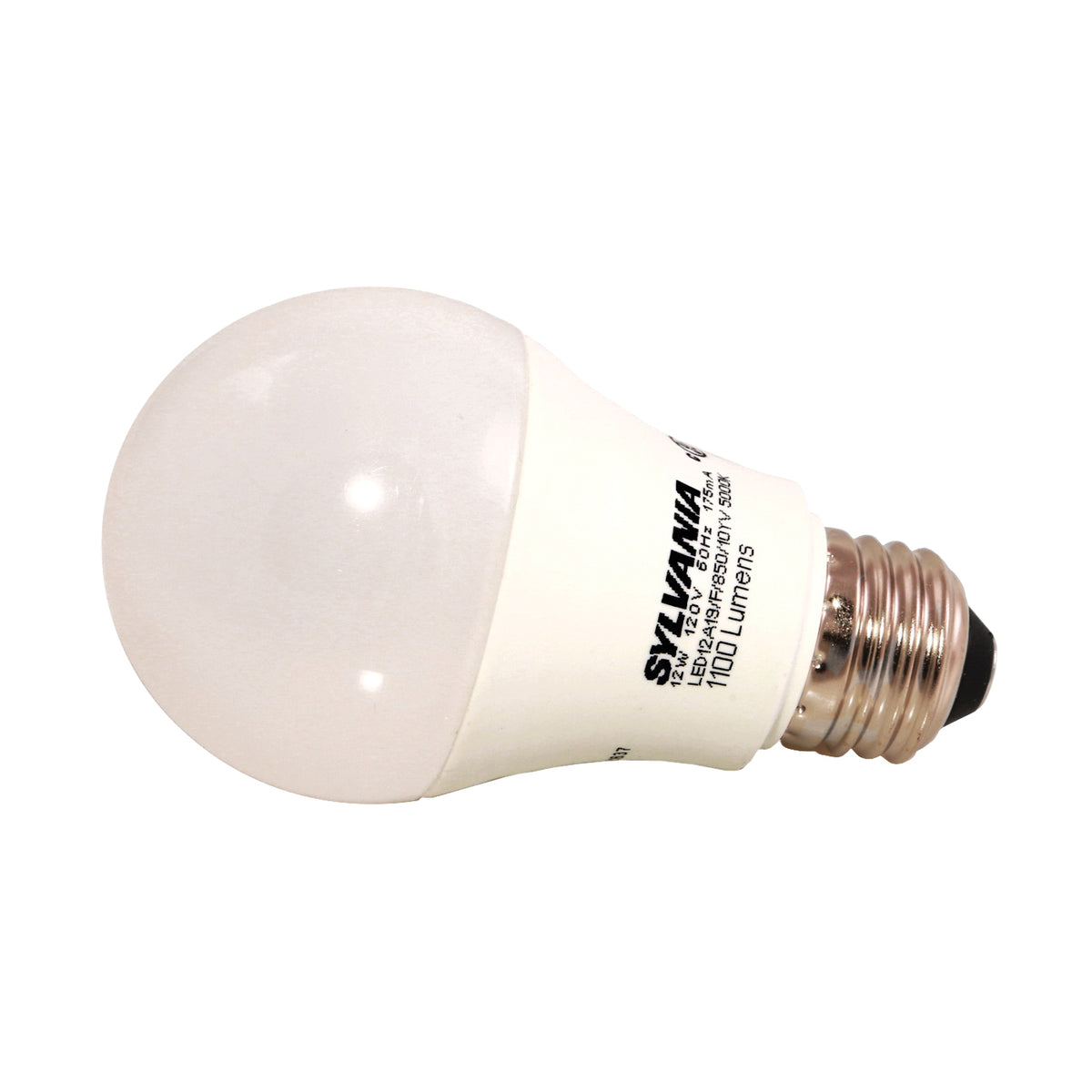 Sylvania 79293 LED Light Bulb, General Purpose, A19 Lamp, 75 W Equivalent, E26 Lamp Base, Frosted, White Light