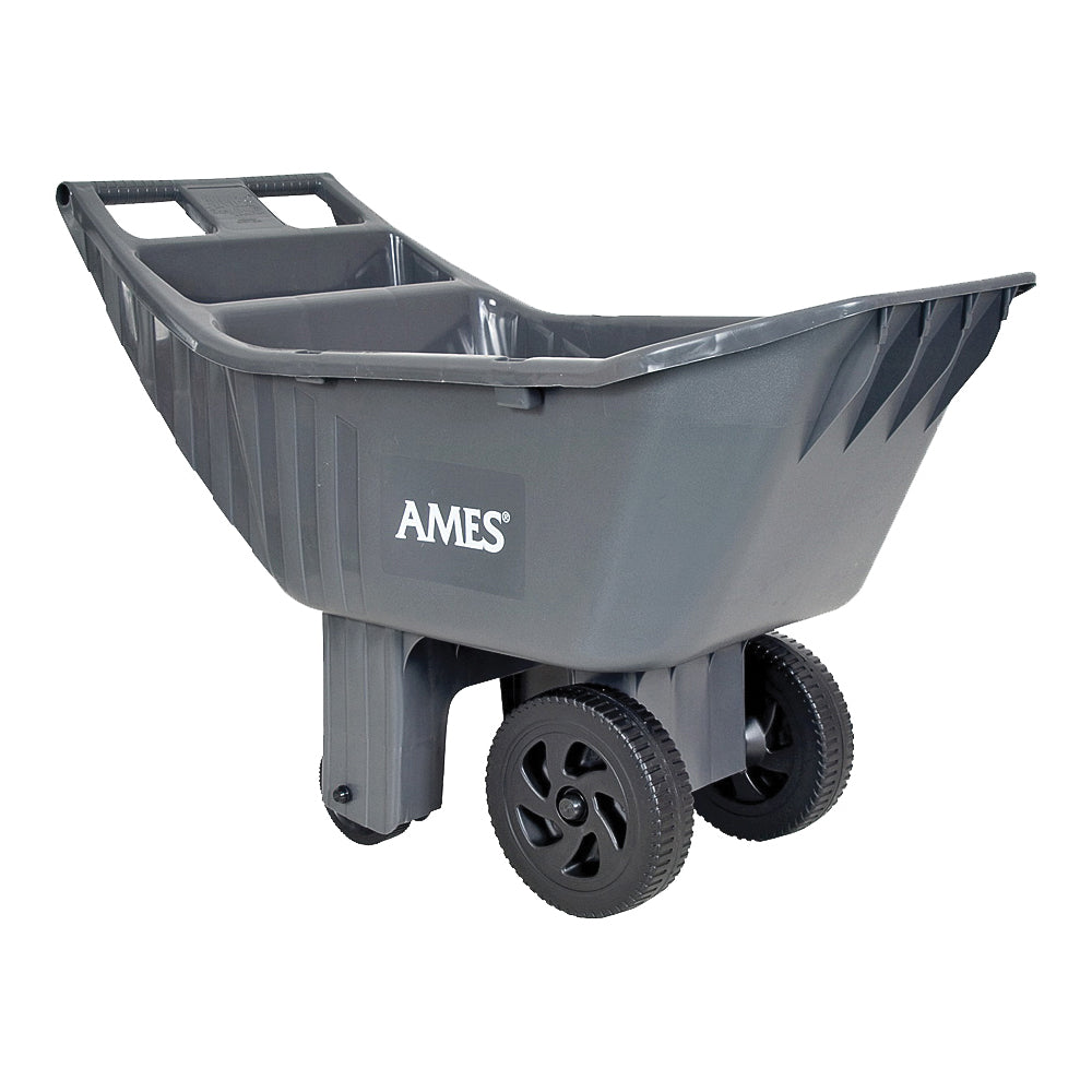 AMES 2463875 Lawn Cart, 32.5 in L x 12.14 in W x 17.26 in H Deck, Poly Deck, 2-Wheel