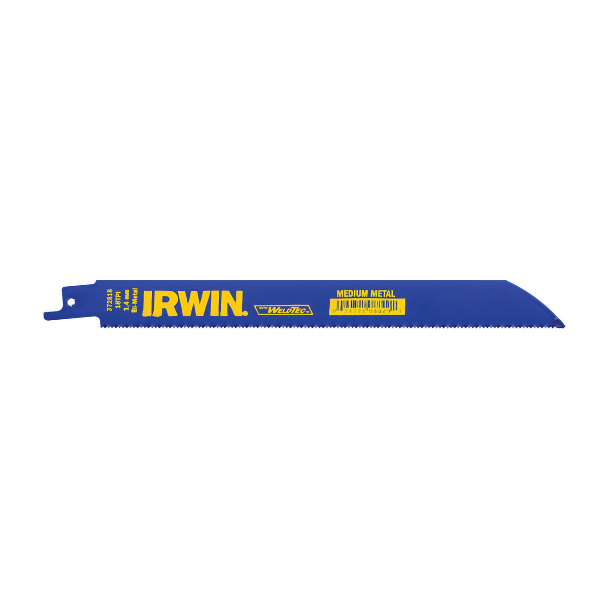 IRWIN 372818P5 Reciprocating Saw Blade, 3/4 in W, 8 in L, 18 TPI, Cobalt/Steel Cutting Edge