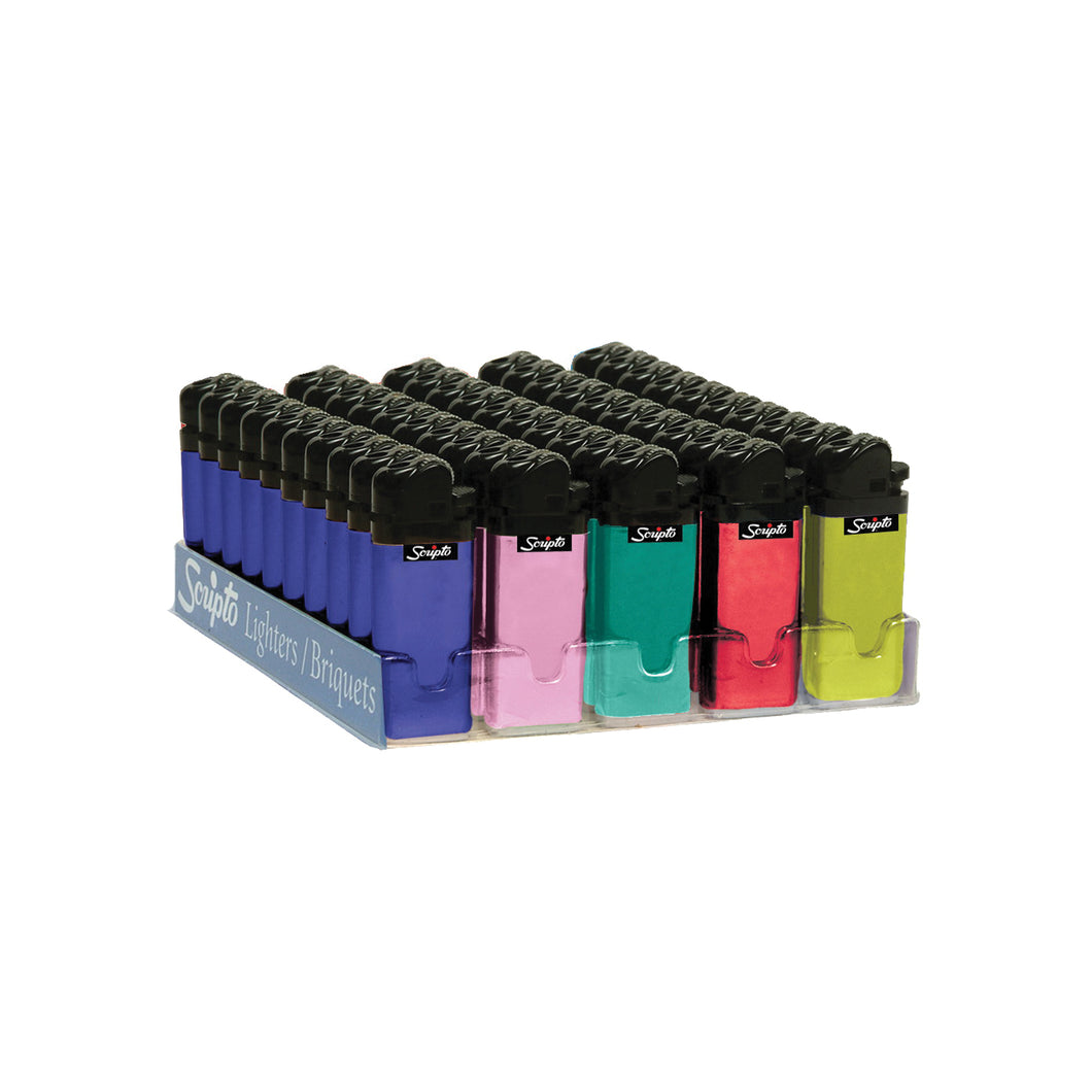Scripto DW13M-50/1000 Pocket Lighter, Blue/Green/Orange/Purple/Red