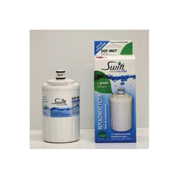 SWIFT GREEN FILTERS SGF-M07 Refrigerator Water Filter, 0.5 gpm, Coconut Shell Carbon Block Filter Media