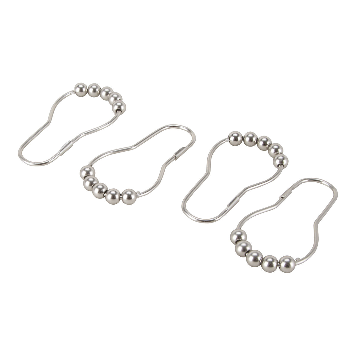 Simple Spaces SD-BH-SN Roller Ball Curtain Hook, Steel, Brushed Nickel, 1-1/2 in W, 3 in H